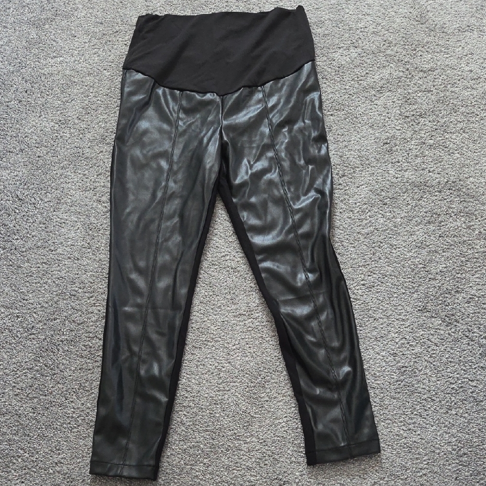 Black Faux Leather Leggings